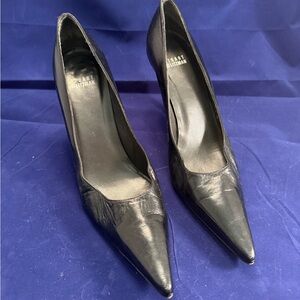 Stuart Weitzman Midnight Blue Leather Heels